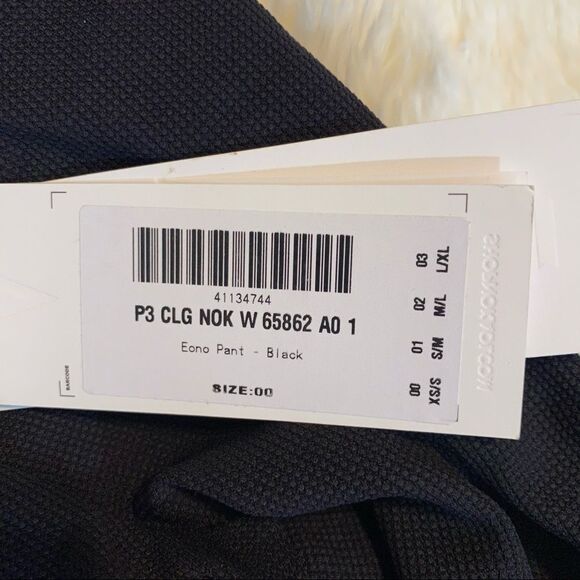 No Ka’ Oi Black Ecno Pants Tuxedo Stripe Leggings Tights Textured NWT Size XS/S - Picture 9 of 10